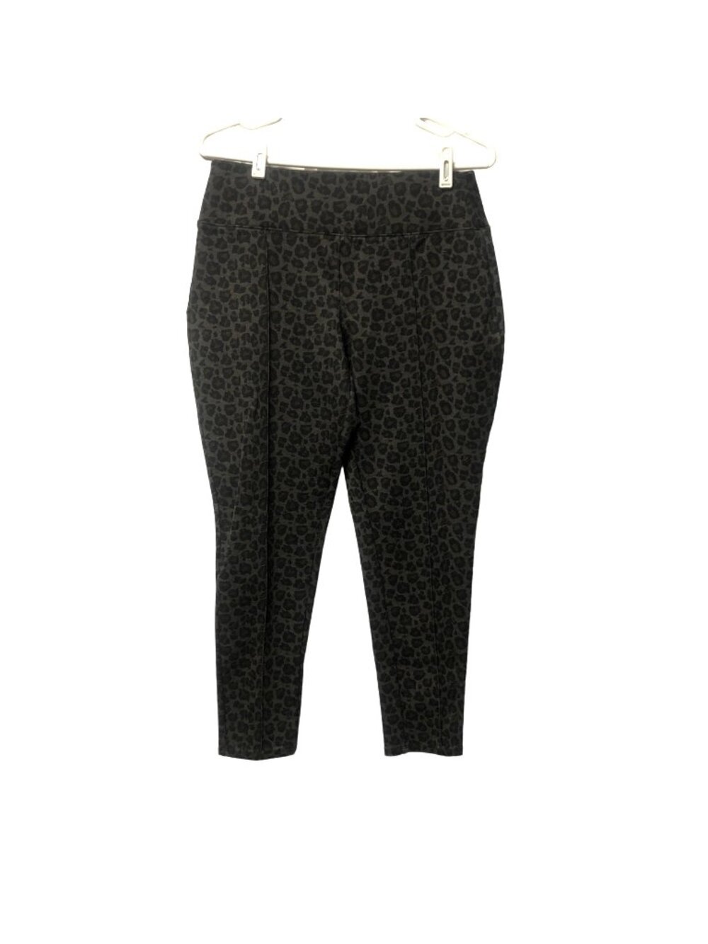 APT 9 Leggings Womens Size Large Gray Black Brown Leopard Print Stretch Pants